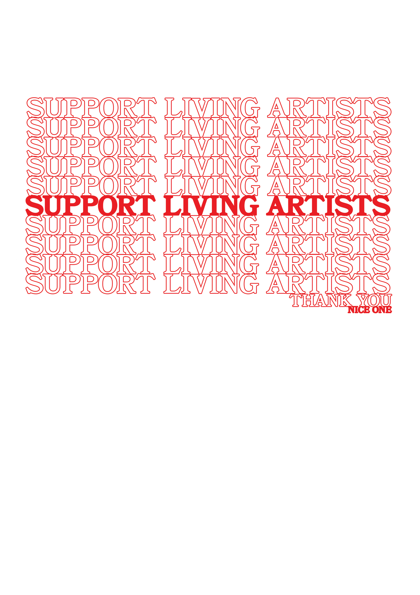 Support Living Artists Sticker