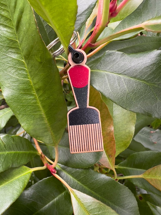 Afro Pick Keychain