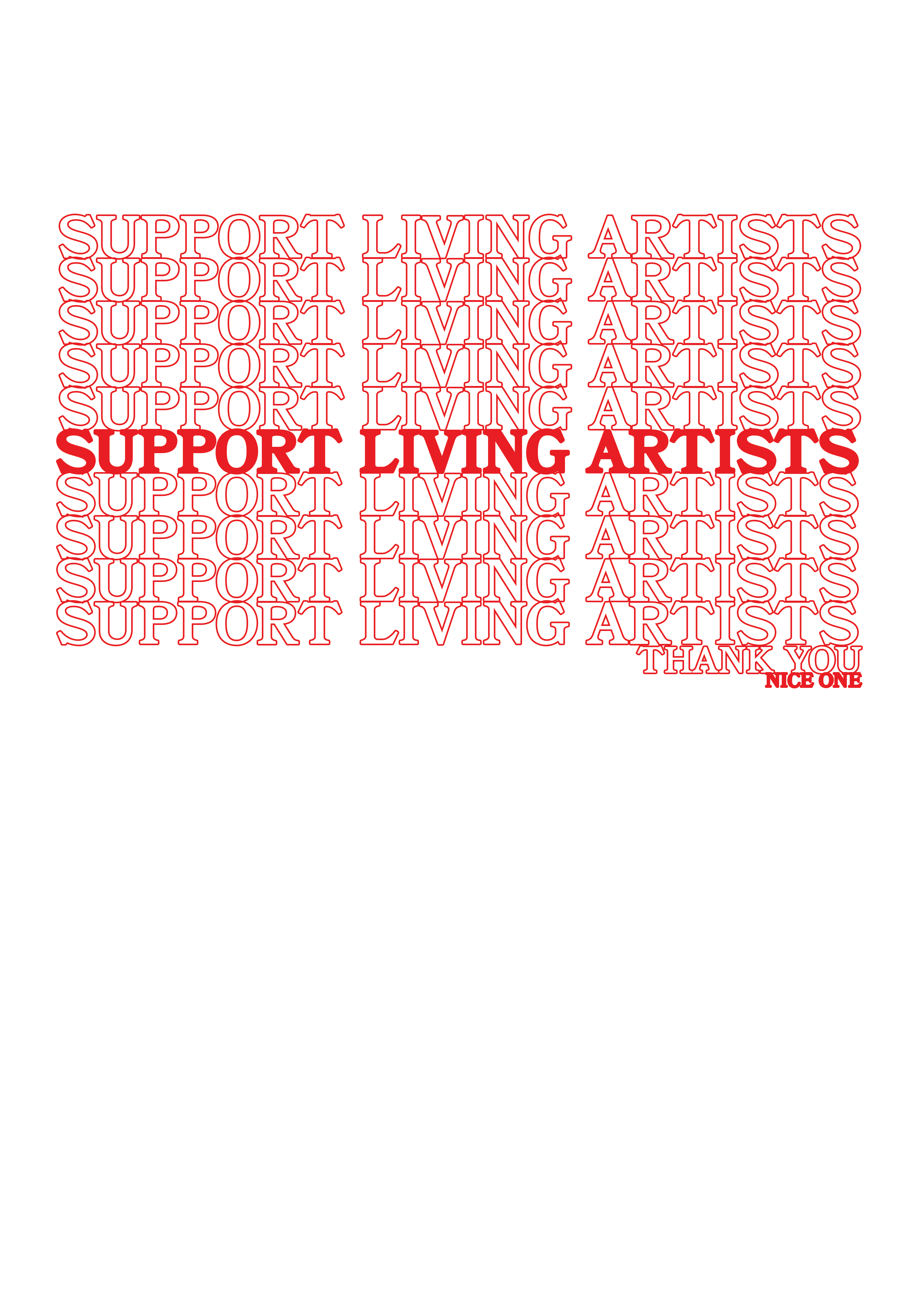 Support Living Artists Sticker